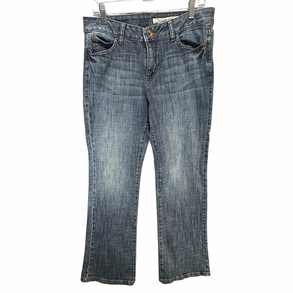 DKNY Y2K Bootcut Jeans Womens 12 Blue Denim Indie Vintage Revival Urban‎ Retro